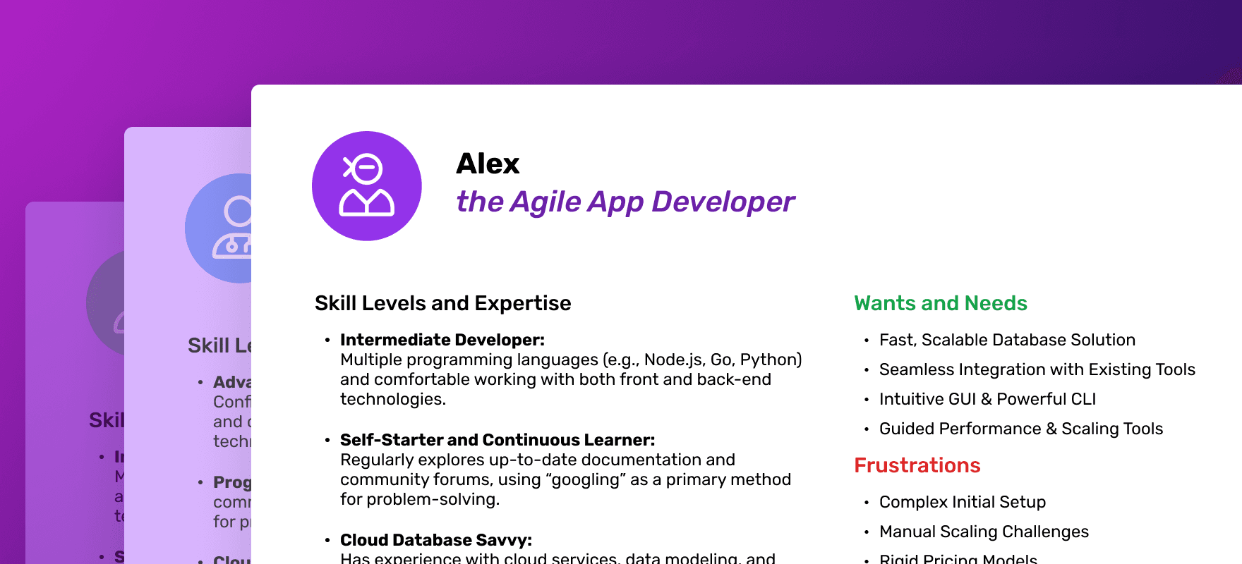 Personas — design screenshot