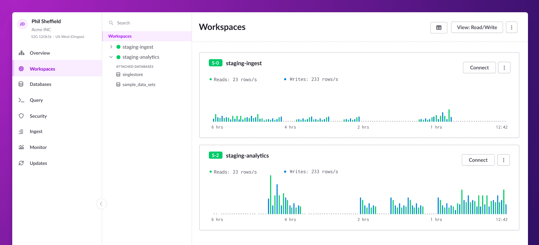 Monitoring — design screenshot