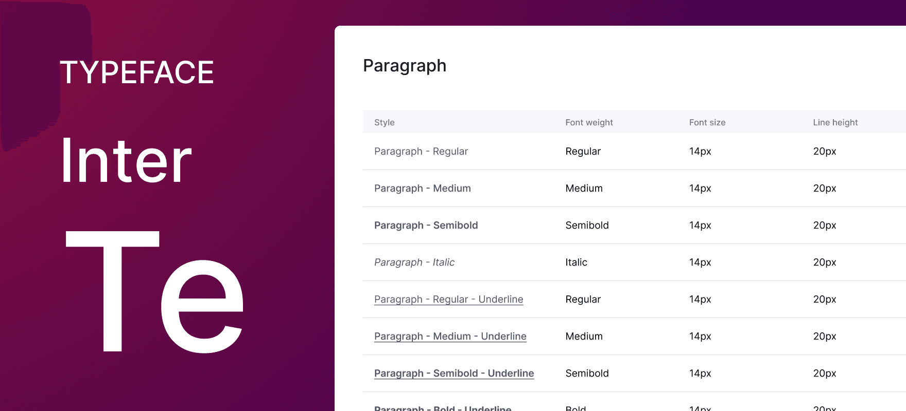 Typography — design screenshot
